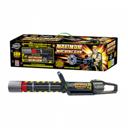 MIRACLE 388 SHOT MAXIMUM ROMAN CANDLE MACHINE GUN